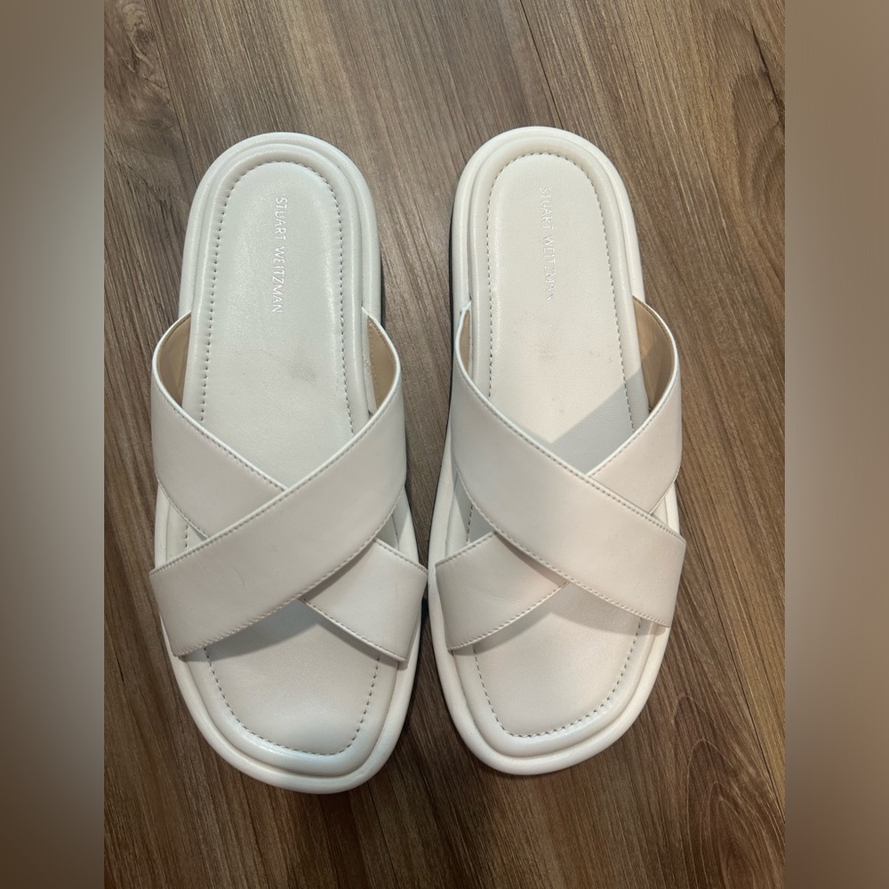 Stuart Weitzman White Sandals